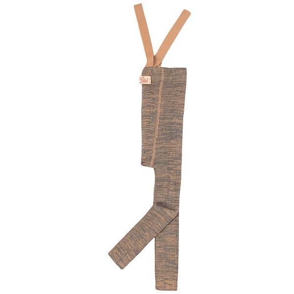 Footless cotton tights - charcoaly brown 3/4y