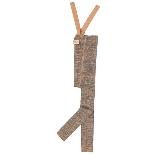 Footless cotton tights - charcoaly brown 3/4y