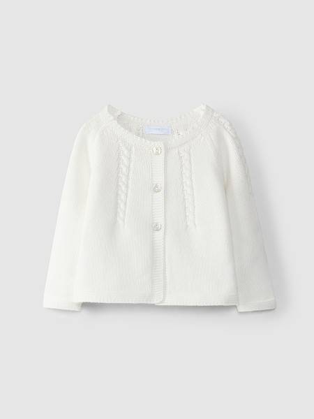 Knitted cardigan - broderie