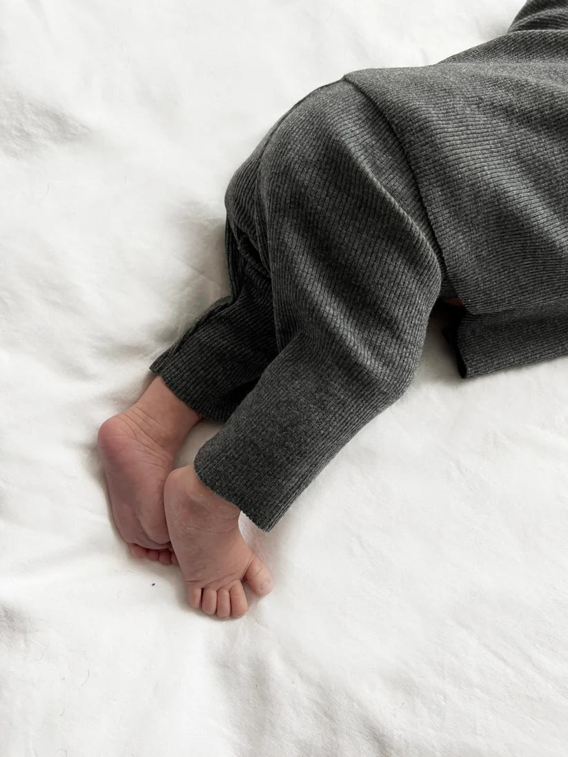 Baby rib legging - dark grey