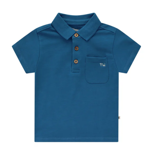 Polo Elton - Slub - Hoogblauw