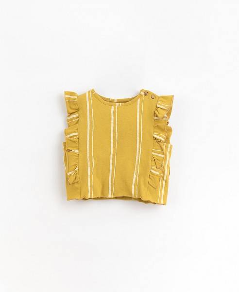 Gestreepte t-shirt - lemongrass