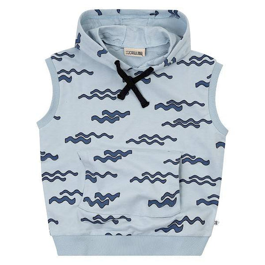 Mouwloze hoodie - waves