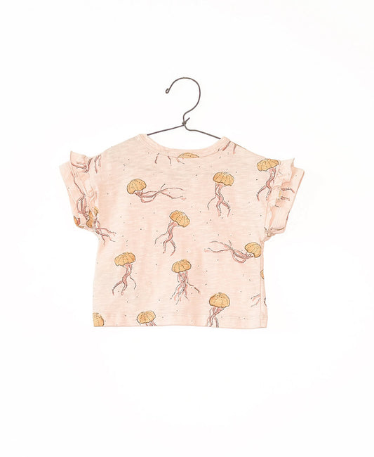 Printed flame jersey t-shirt - slow