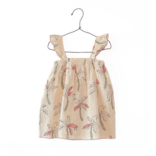 Printed woven dress - Crochet