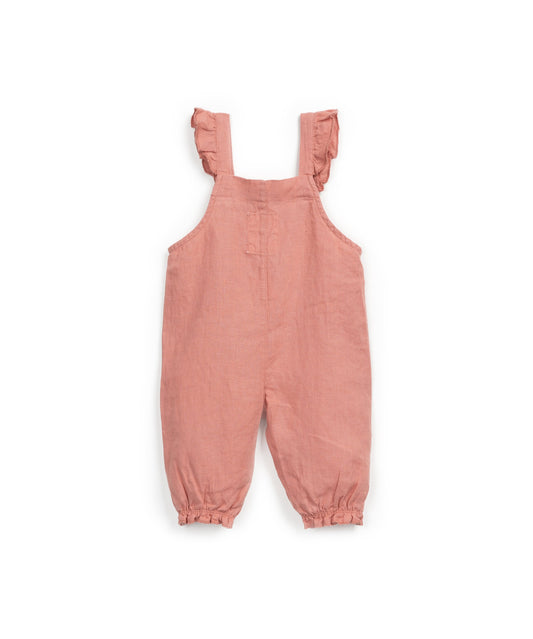 Linnen salopette - Coral