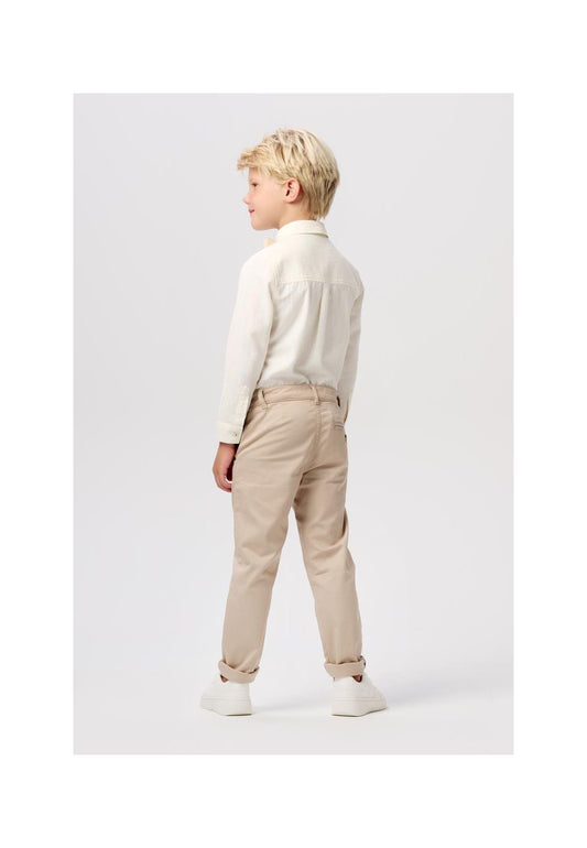 Beige broek Doeskin - feestcollectie