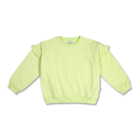 Ruffle Sweater - Shadow Lime