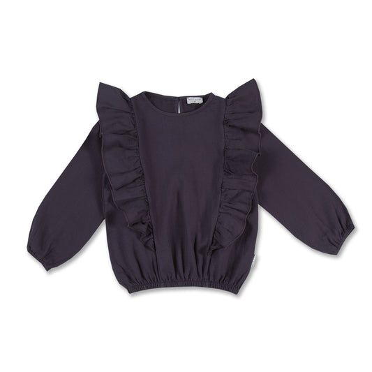Ruffled Blouse - Night Blue