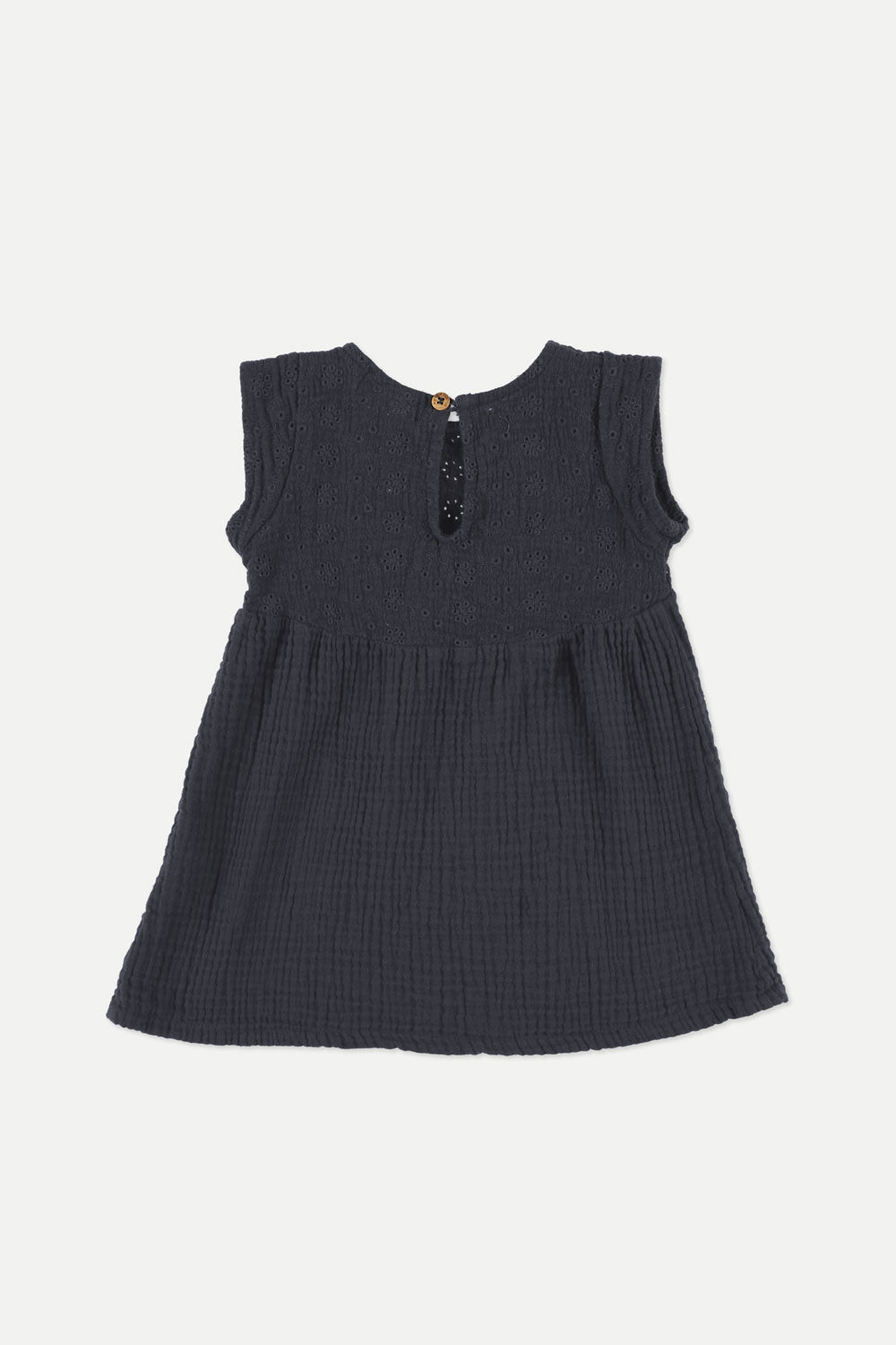 Embroidered dress - navy