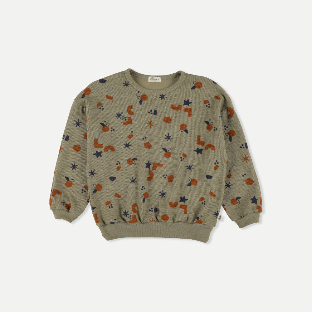 Double face sweatshirt shapes - khaki