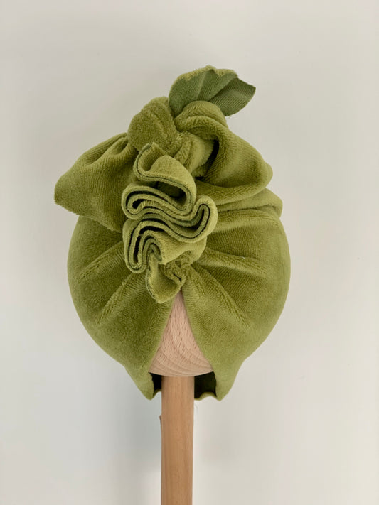 Turban velvet - moss green