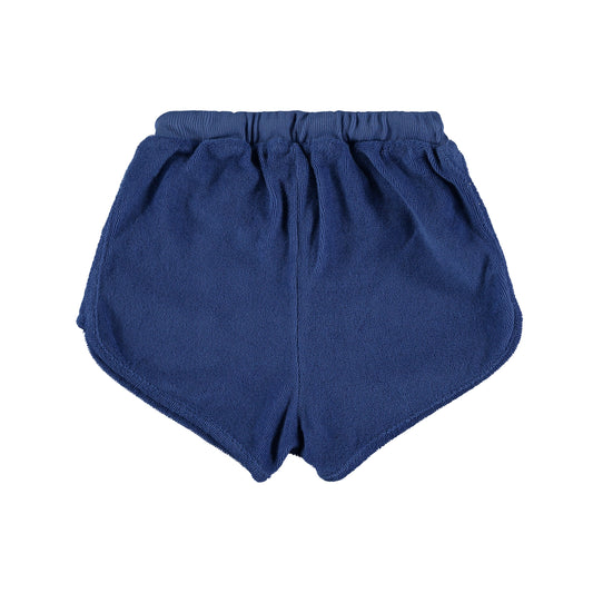 Short in badstof - blauw