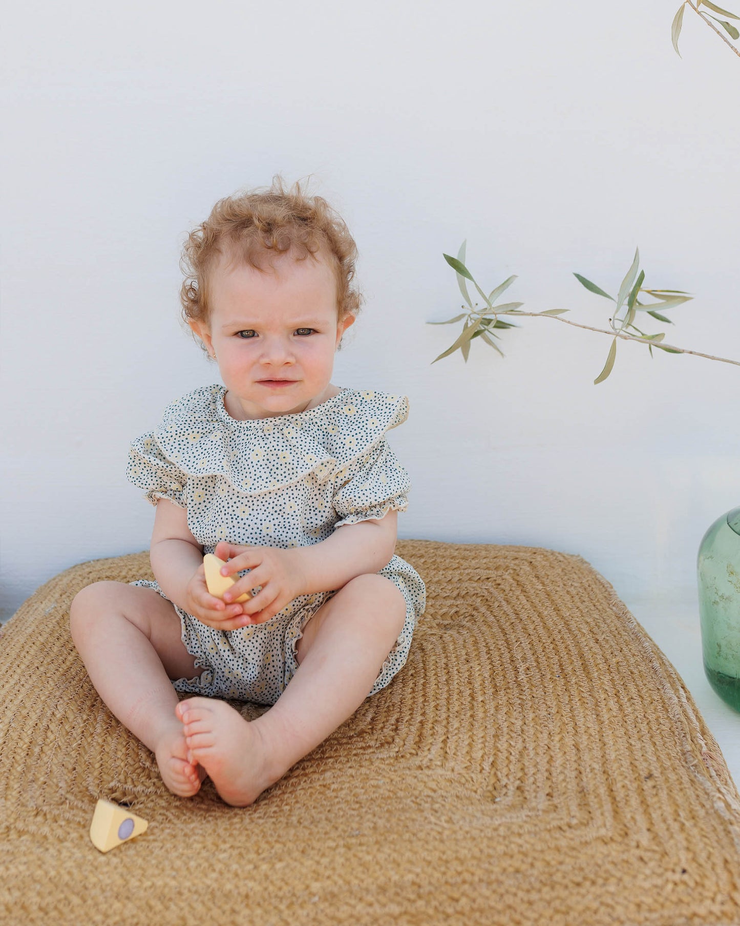 Flower dots blouse - sand