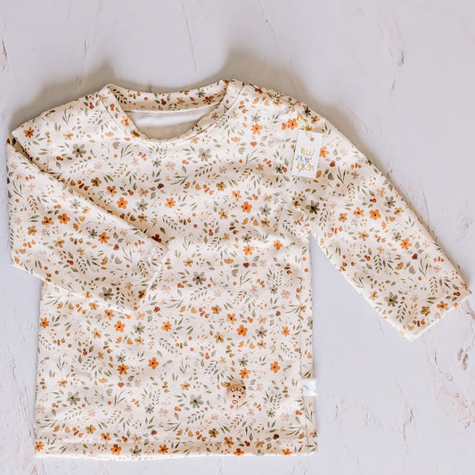 T-shirt flowers vert