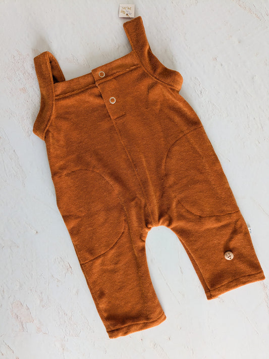 Bruine salopette - badstof