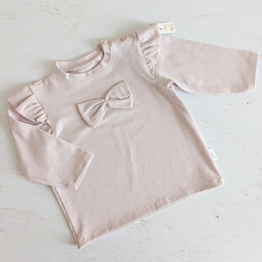 Roze longsleeve - streepjes