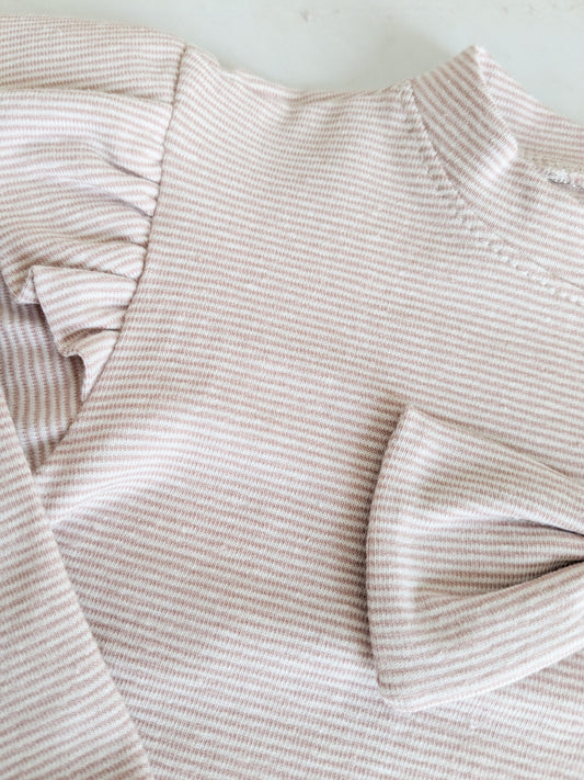 Roze longsleeve - streepjes