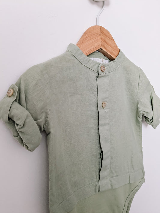 Linnen body/hemdje