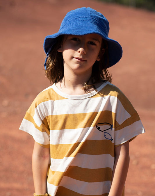 T-shirt Camiseta kids - stripes mustard