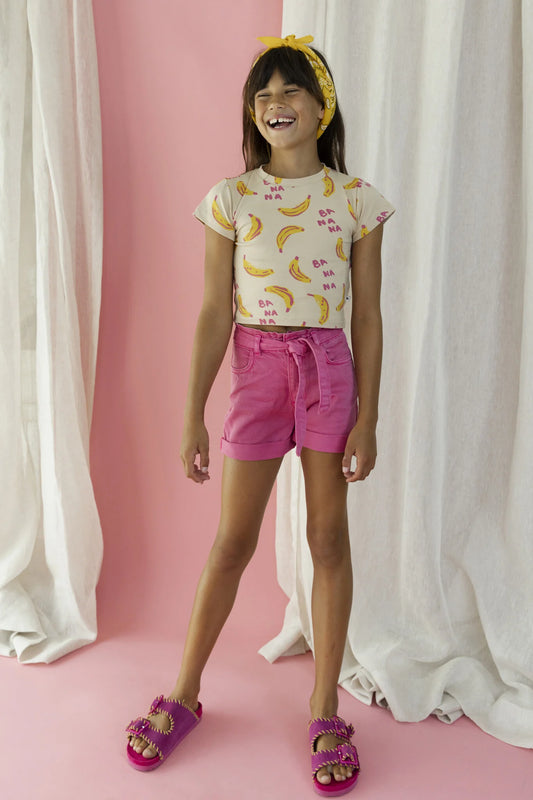 Short - Carmin rose denim