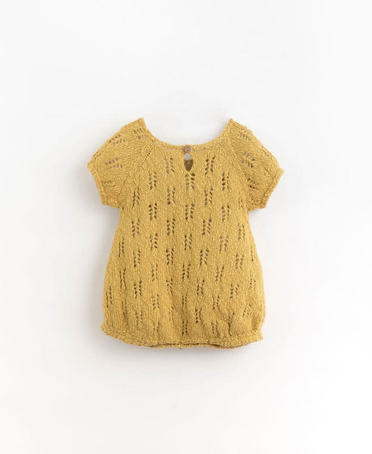 Knitted jumpsuit - lemongrass