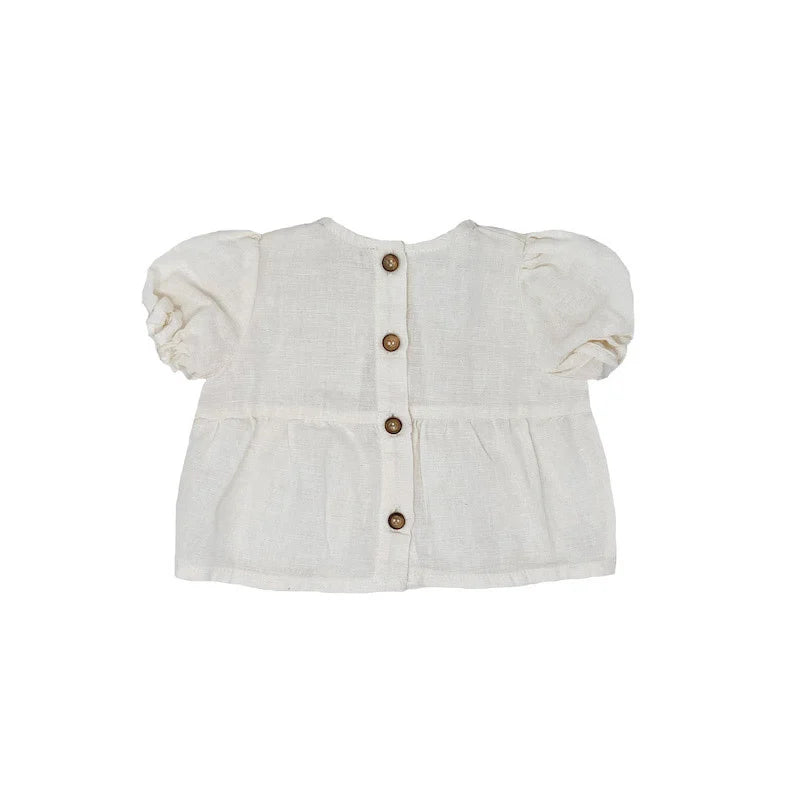 Shirt lace linen - offwhite