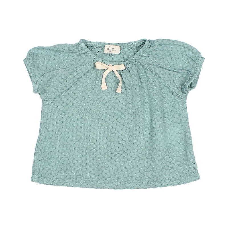 Jacquard blouse - sea pine