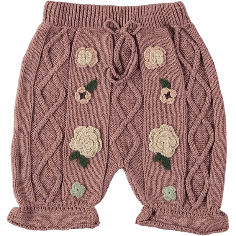 Burlwood embroidere knit bloomer