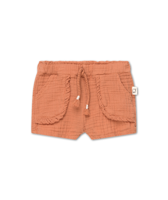 Stella gauze shorts - terracotta