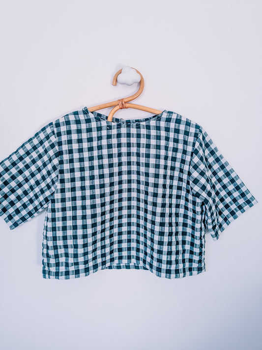 Tetra bloesje - Vichy groen