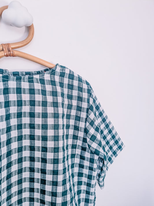 Tetra bloesje - Vichy groen