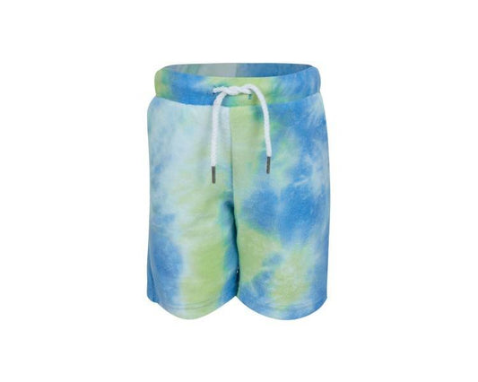 Groenblauwe short in badstof