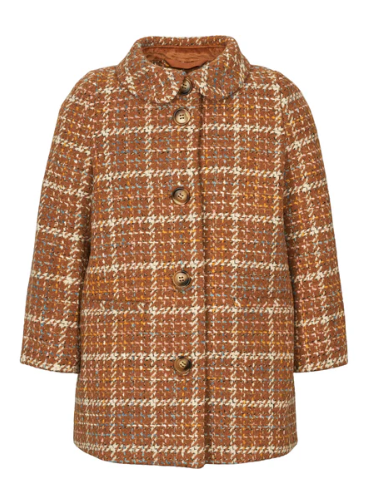 Mantel Olive wool glitter