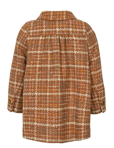 Mantel Olive wool glitter