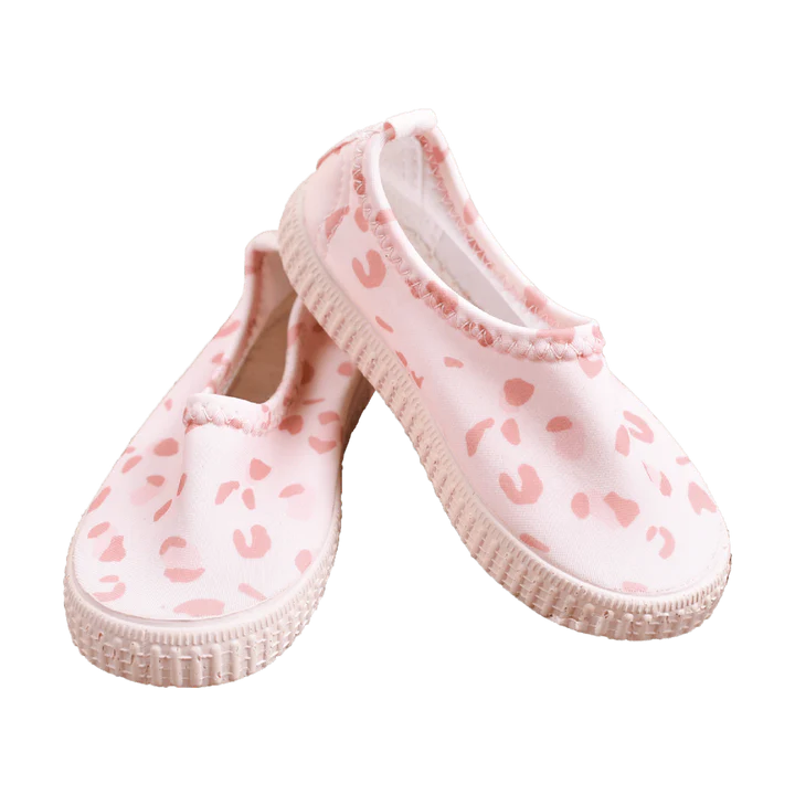Waterschoentjes met panterprint - roze