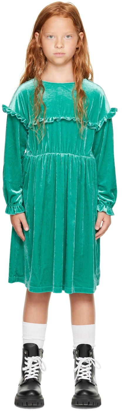 Green velvet dress
