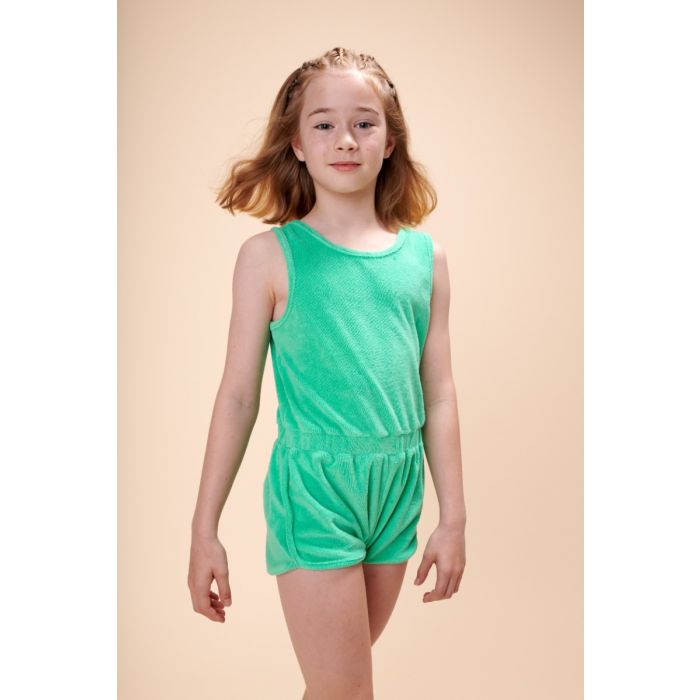 Jumpsuit in badstrof - Jade cream