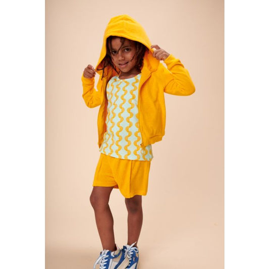 Oranje short  in badstof