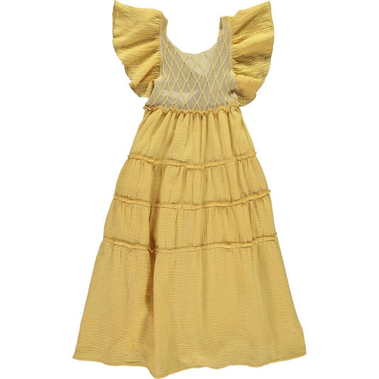 Butterfly knitted dress - Yellow