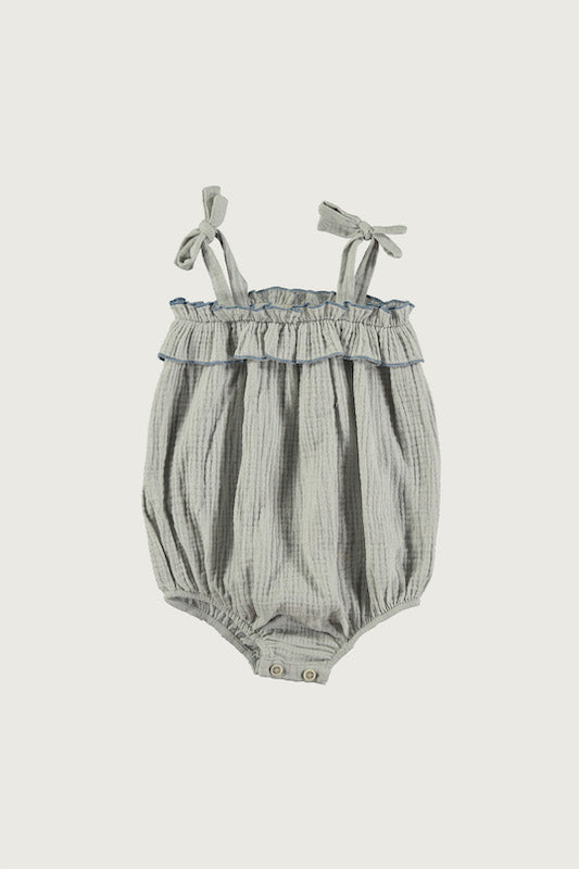 Double gauze romper - Light blue