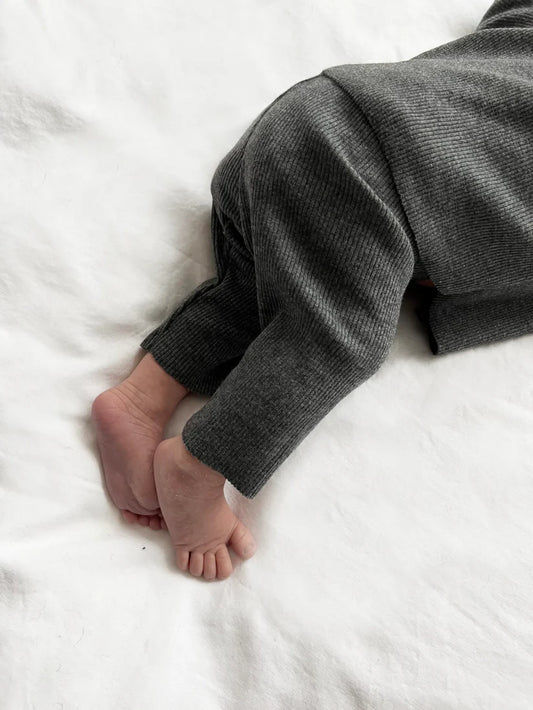 Baby rib legging - dark grey