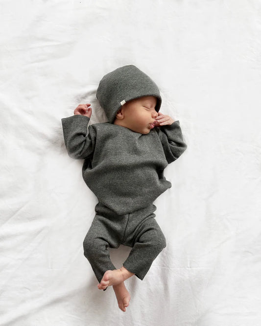 Baby rib legging - dark grey