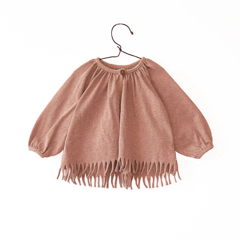 Jersey cardigan - coral