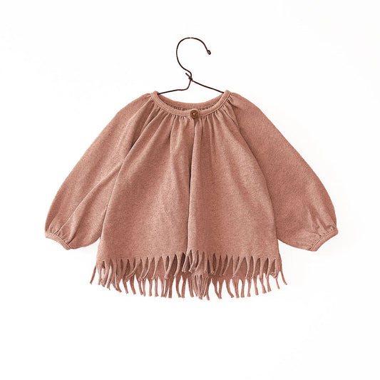 Jersey cardigan - coral