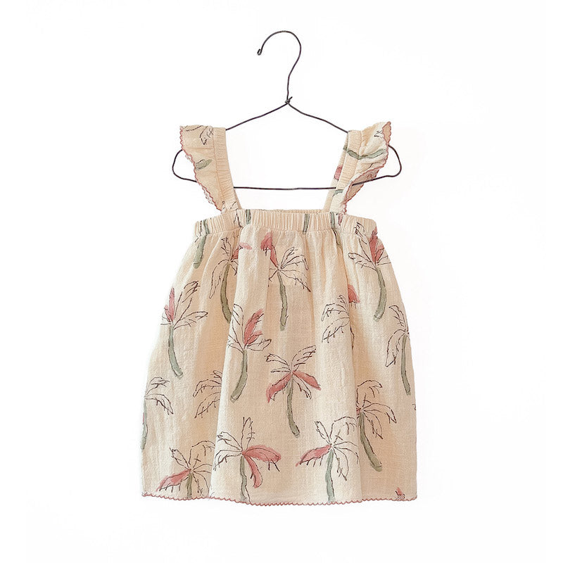 Printed woven dress - Crochet