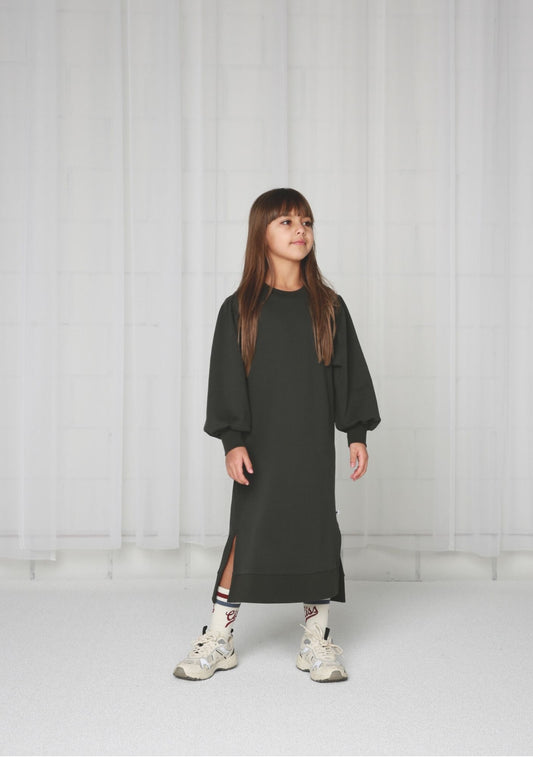 Puff sleeve sweater dress