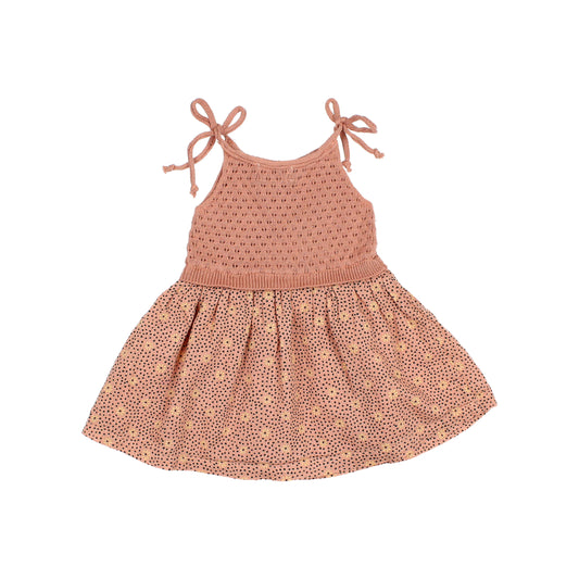 FLower dots dress - rose