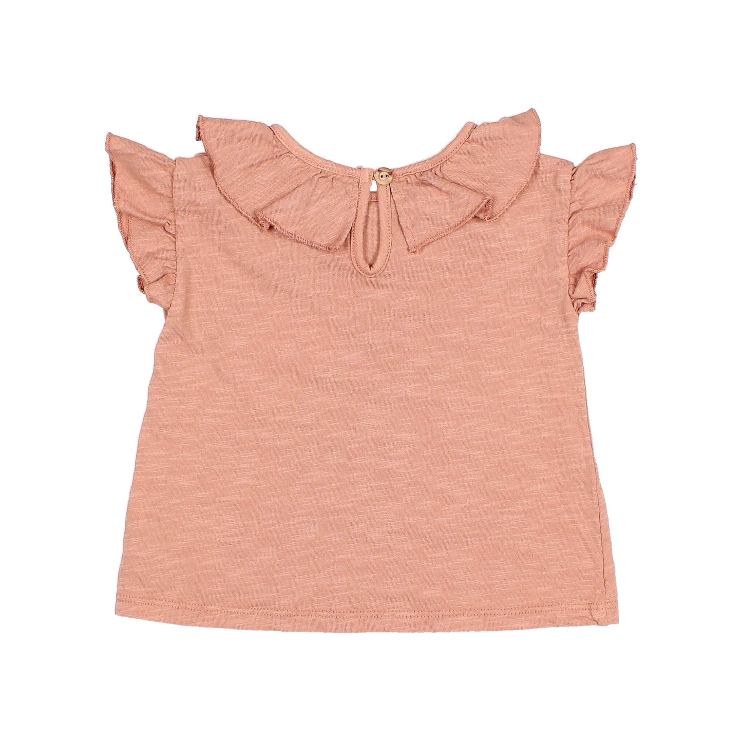 Frill collar t-shirt - rose clay