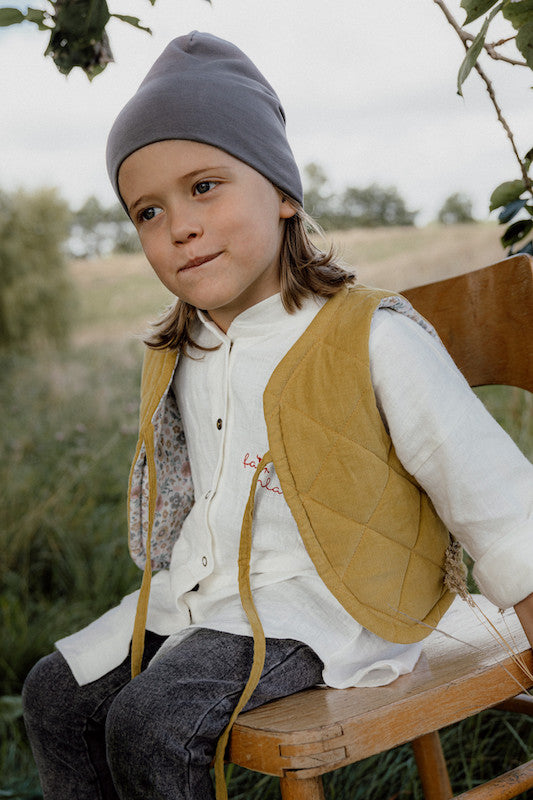 Beanie & scarf - organic cotton grey